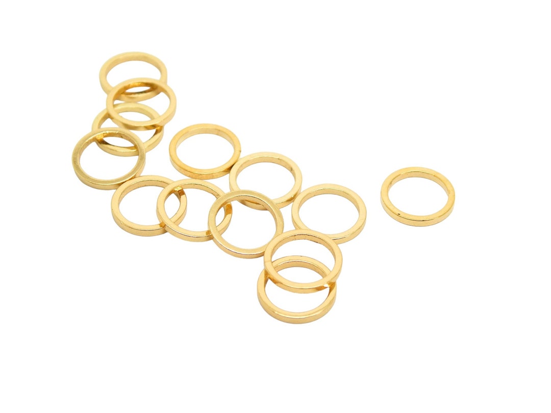 10 Gold Plated 8mm Round Closed Ring Connectors (KCD10) - Etsy