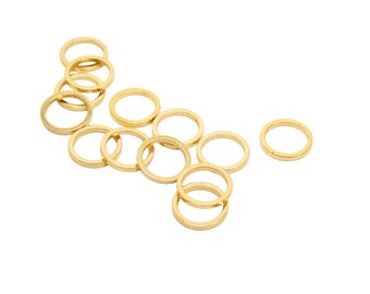 10 Gold-plated 8mm round closed ring connectors (KCD10)