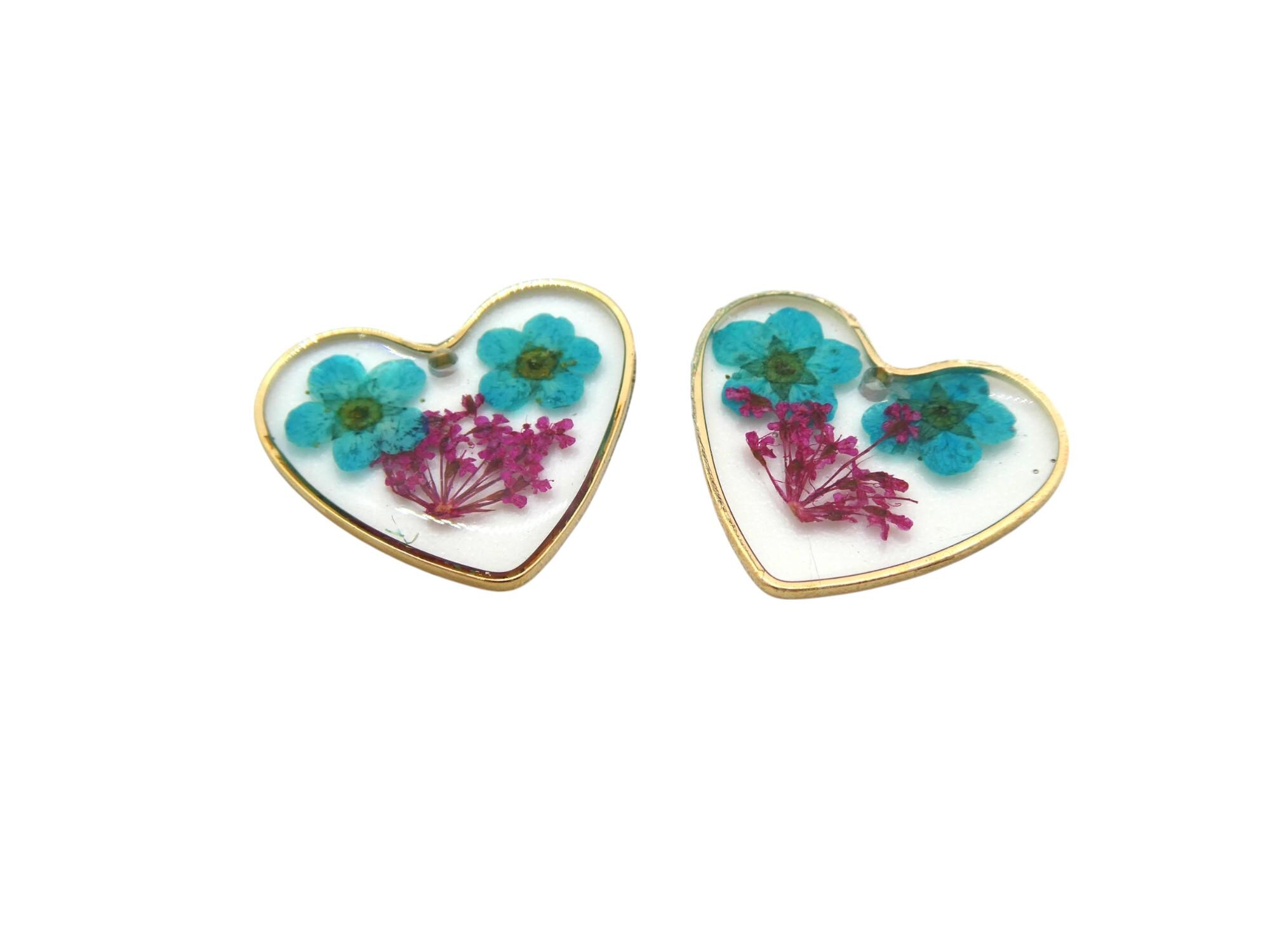Créoles Cœur Turquoise – Argent
