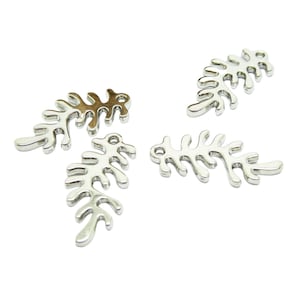 4 Leaf charms 22*11mm platinum silver (8SBA168)