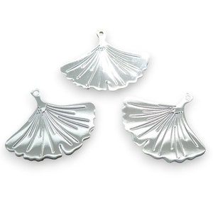 Lot De 20 Breloques Feuilles Ciselées – Métal Argenté Réversible – Pour Création