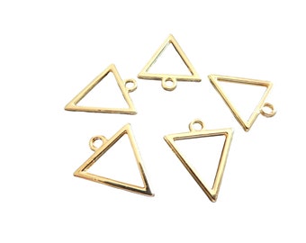 5 Breloques triangle 18*16mm doré - breloques géométriques (8SBD149)