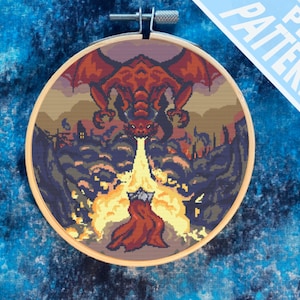 Dragon Hero Cross Stitch Pattern