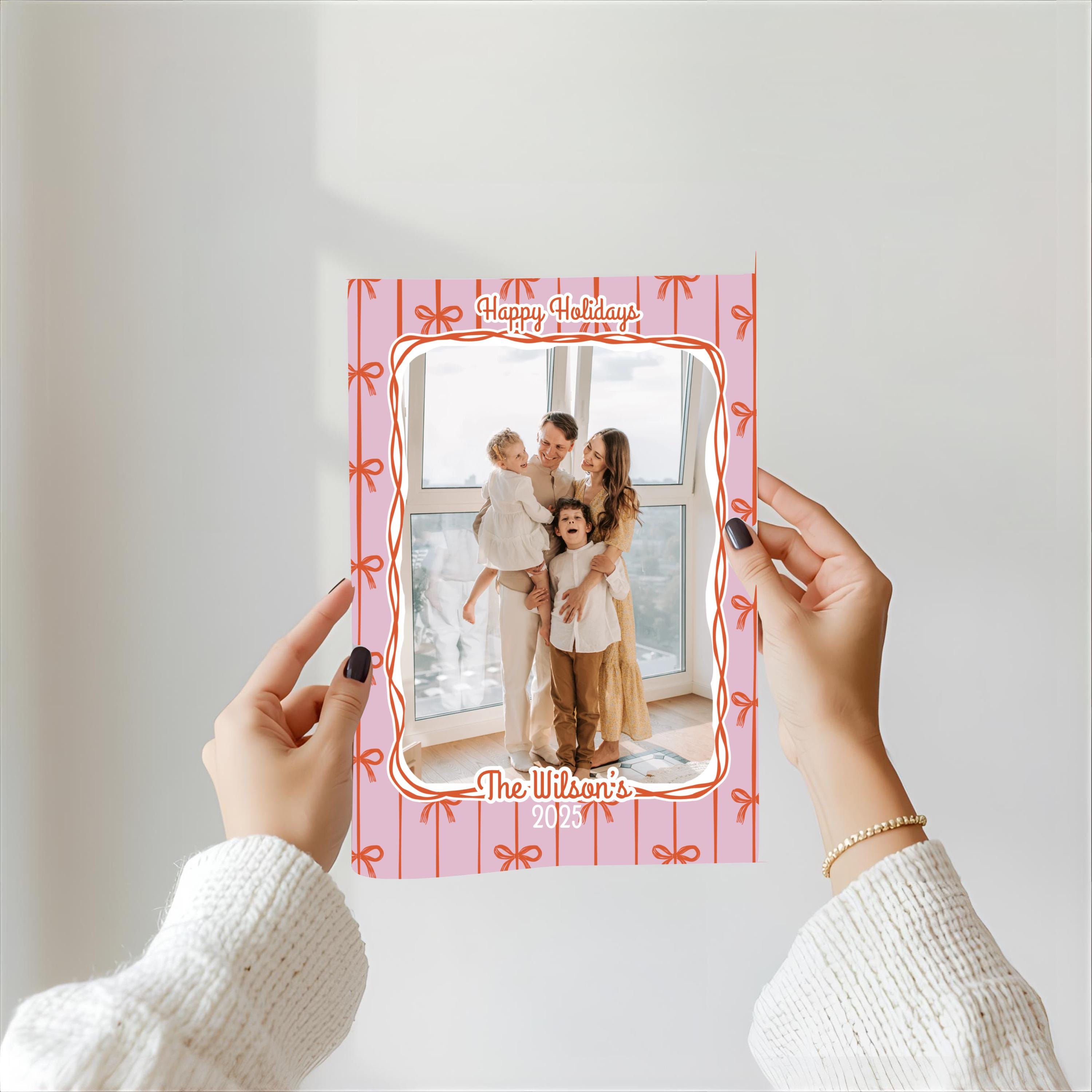 Editable Christmas Card Template | 5x7 Canva Holiday Photo Card ...