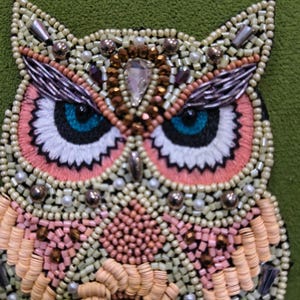 Handgemaakte uilappliqué: paillettenontwerppatch (lengte-5 mm/breedte-3 mm)
