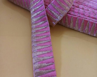 Gouden perzik Zari Indiase stofversiering: bruidsversiering (1,0 inch, 1 werf)