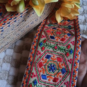 Decoratieve Crème schroefdraad werk Stof Kant Sari Border Blouse Kant Indian Trim Stof Trim-Prijs per 01 Yard-Breedte 3.0 Inch NFL518