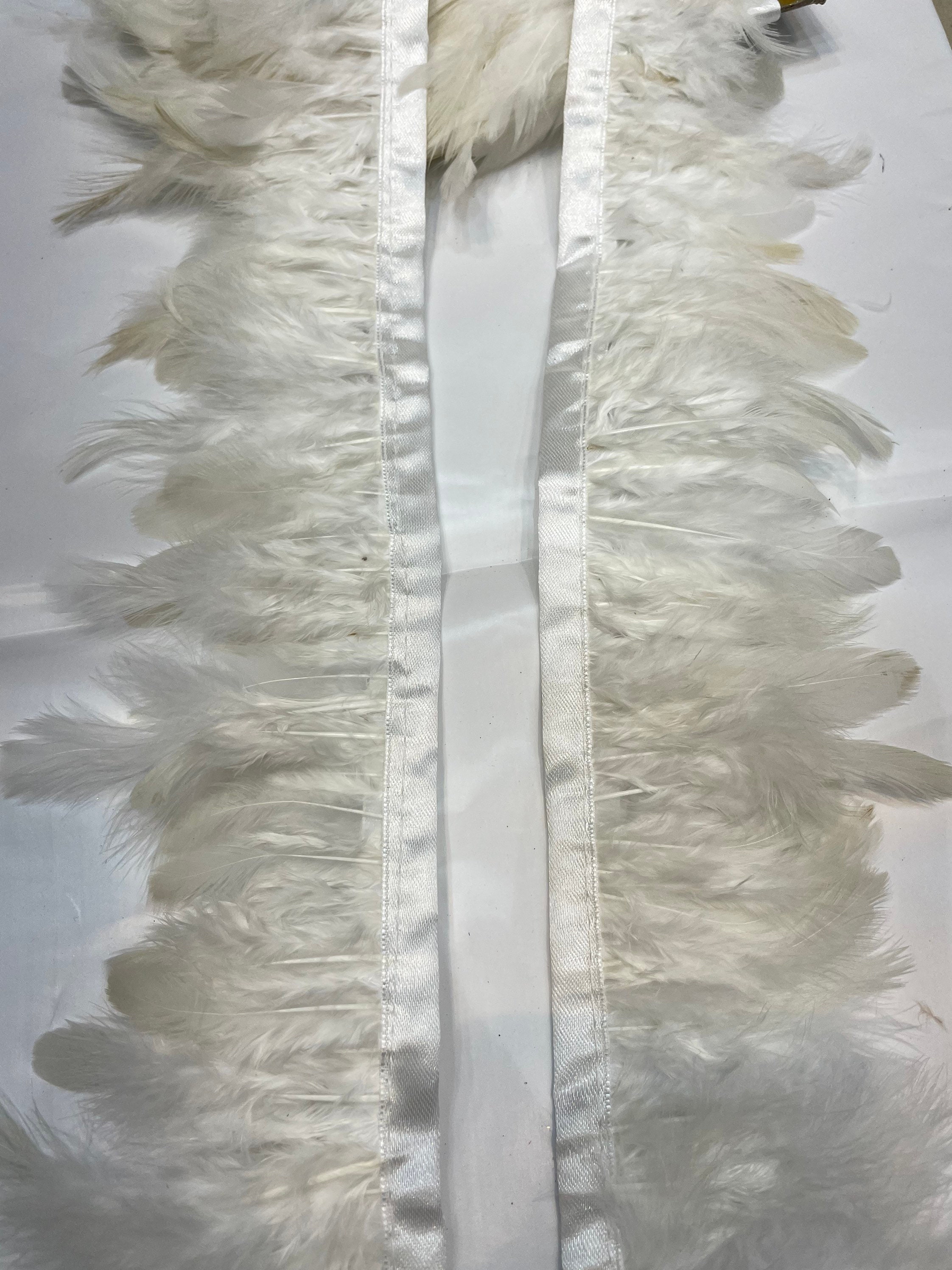 White Sequins Corset, Sequins Bustier, Fluffy Turkey Feathers Trimmed White  Sequin Top 