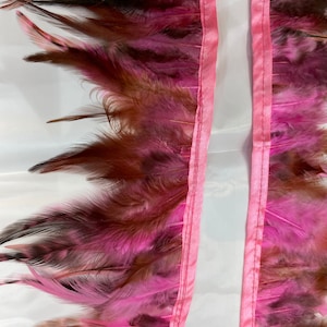 Decoratieve roze bruine veer Kant Sari Border Blouse Lace sjaal Lace Indian Trim Stof Trim-Prijs per 01 Yard-Width 3.5Inch NFL443