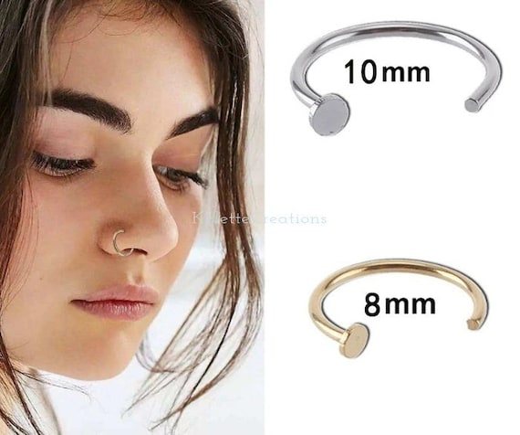 Nose hoop on sale with stopper