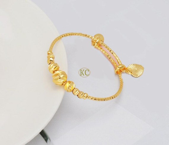 Baby Bangle Bracelet (Preschool, 14K Yellow Gold Filled)