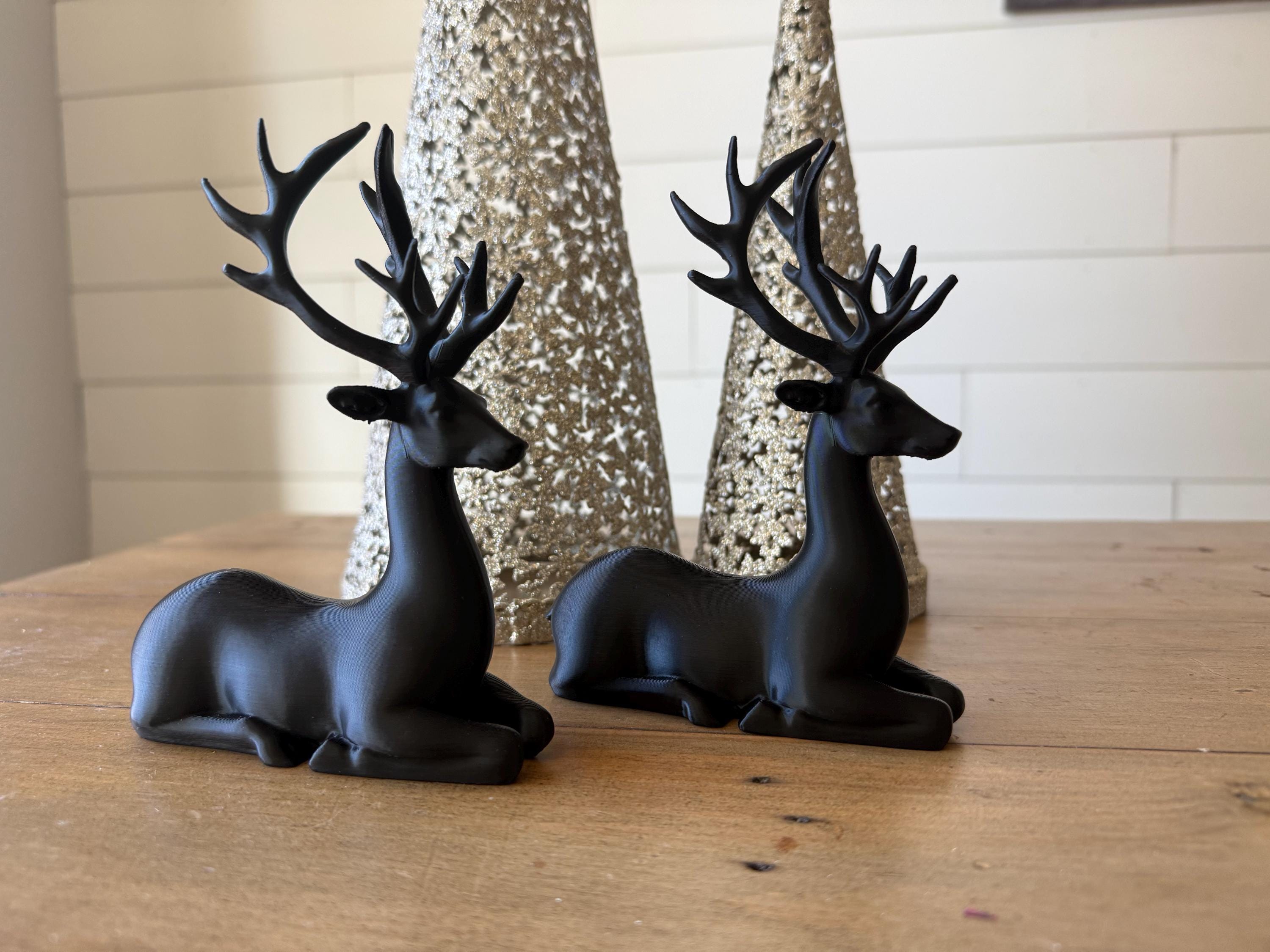 Ceramic Sitting Reindeer - Etsy