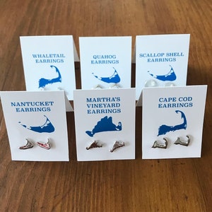 New England Inspired Stud Earrings