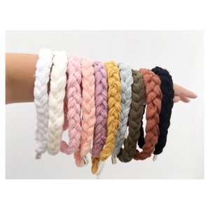 Braid headband, headband braid, cotton gauze certified Oeko tex, for young and old.