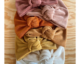 Turban, éponge toute douce et élastique, parfait pour les sorties de bain, piscine et plage.