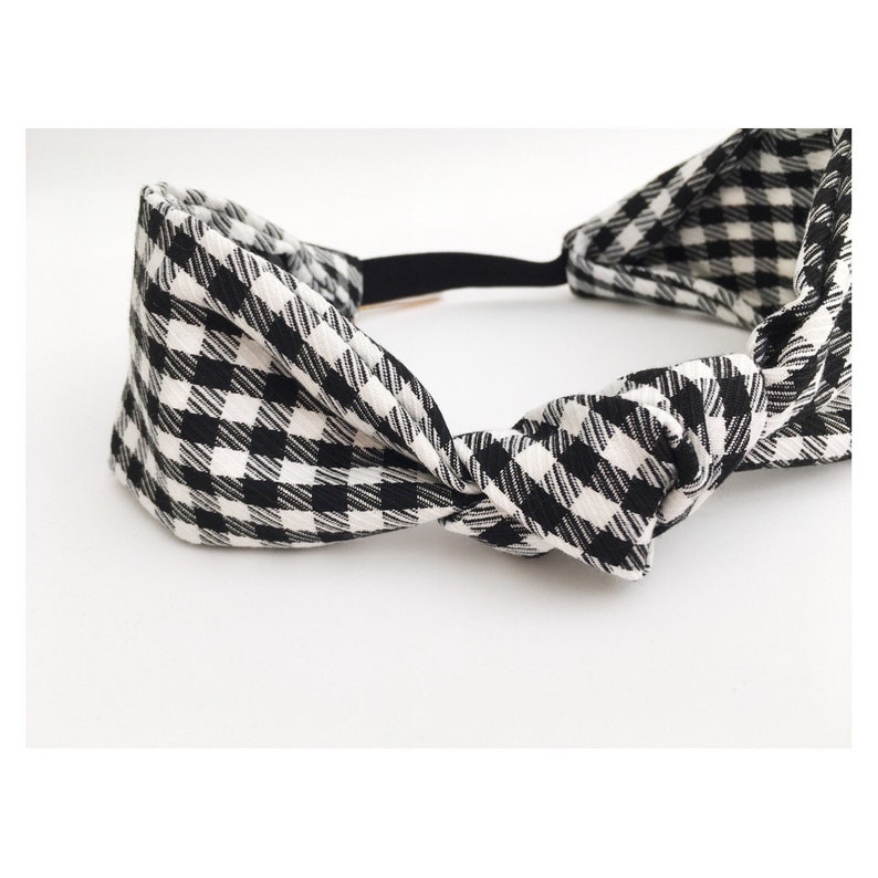 black and white vichy fashion accessory Headband headband