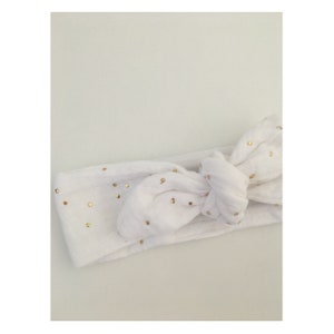 Headbands, headbands, cotton gauze, embossed golden dots. image 8