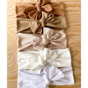 Bandeau, headband, noeud papillon, jersey viscose, certifié Oeko tex, matière dorigine naturelle. image 2