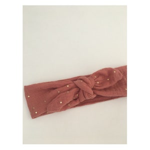 Headbands, headbands, cotton gauze, embossed golden dots. image 5