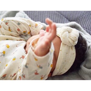 Headbands, headbands, cotton gauze, golden peas in relief. image 1