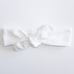 Headband / headband white cotton gauze, so boho chic