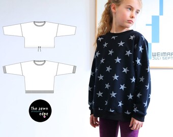 Simple Kids Sweatshirt PDF Sewing Pattern - Sweatshirt for girls - Sweatshirt for boys - Easy Sewing Pattern for Kids - Easy Sewing Pattern