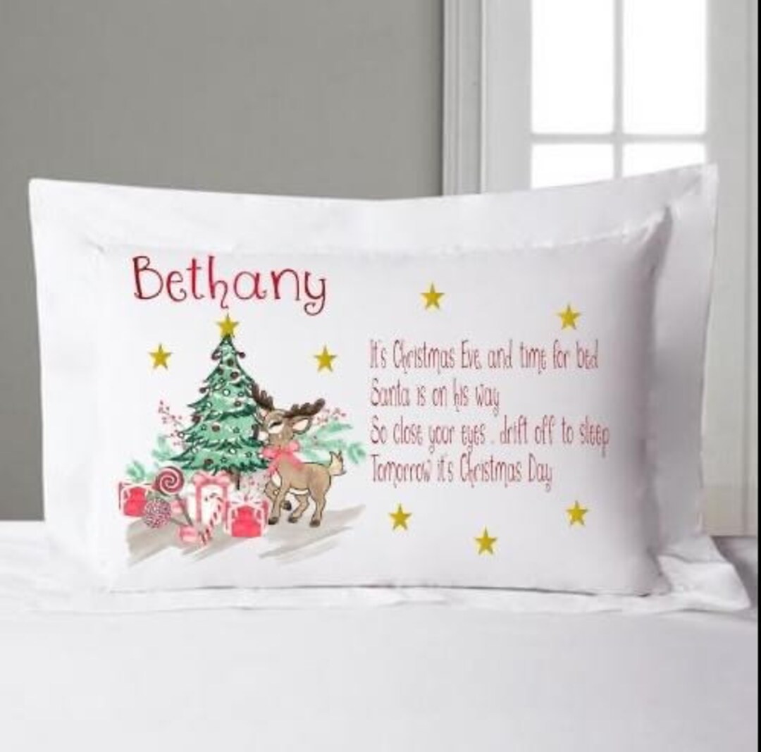 Personalised Christmas Pillowcases. Etsy UK