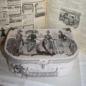 Koffer uit de jaren 50, opbergdoos, vintage koffer