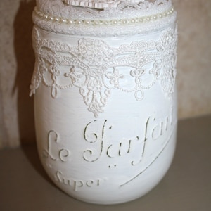 Bocal le parfait , bonbonnière , pot  shabby chic ,
