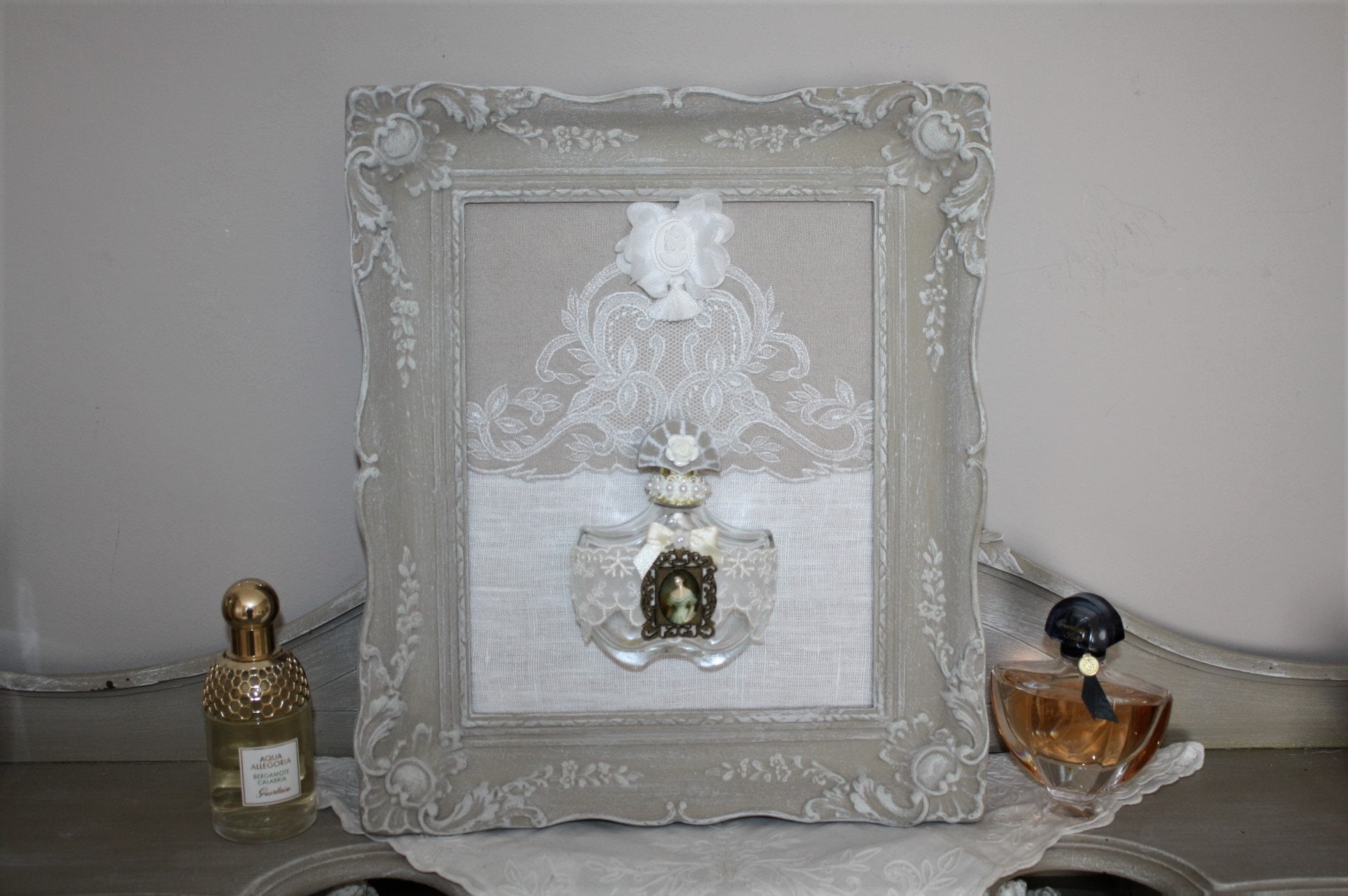 Cadre Thème Parfum , Cadre Décoratif Shabby Chic
