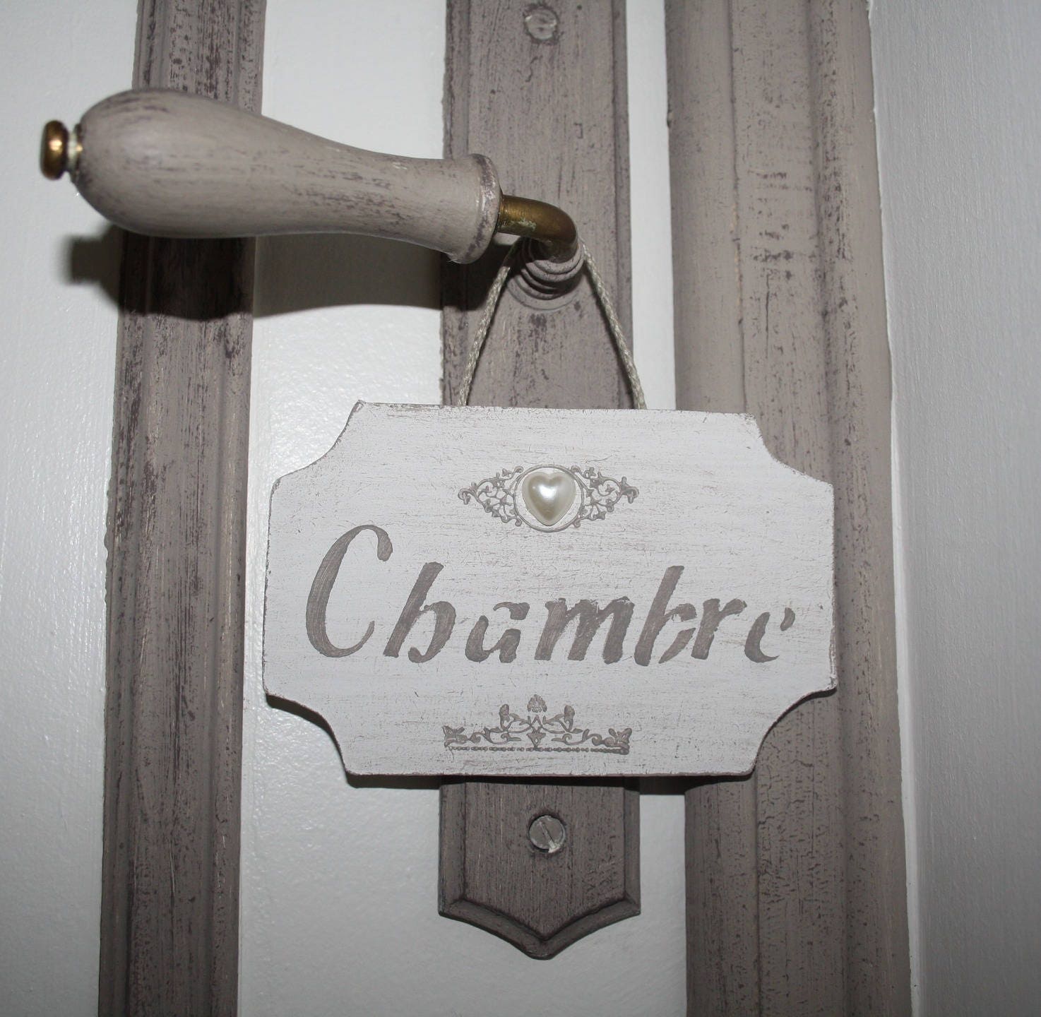 Plaque de porte en bois inscription chambre Etsy