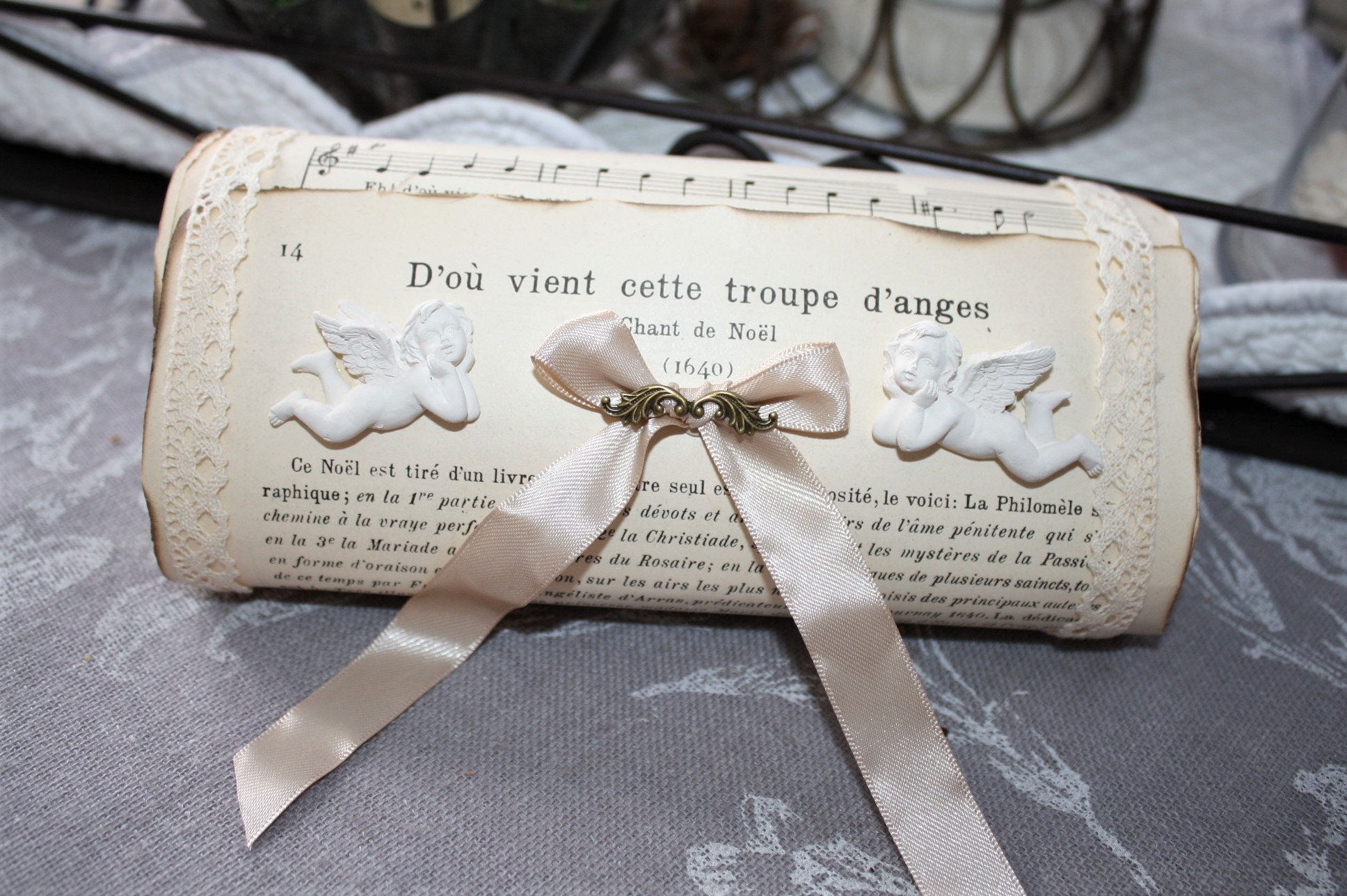 Partitions Musicales , Partitions Décoratives et Anges Shabby