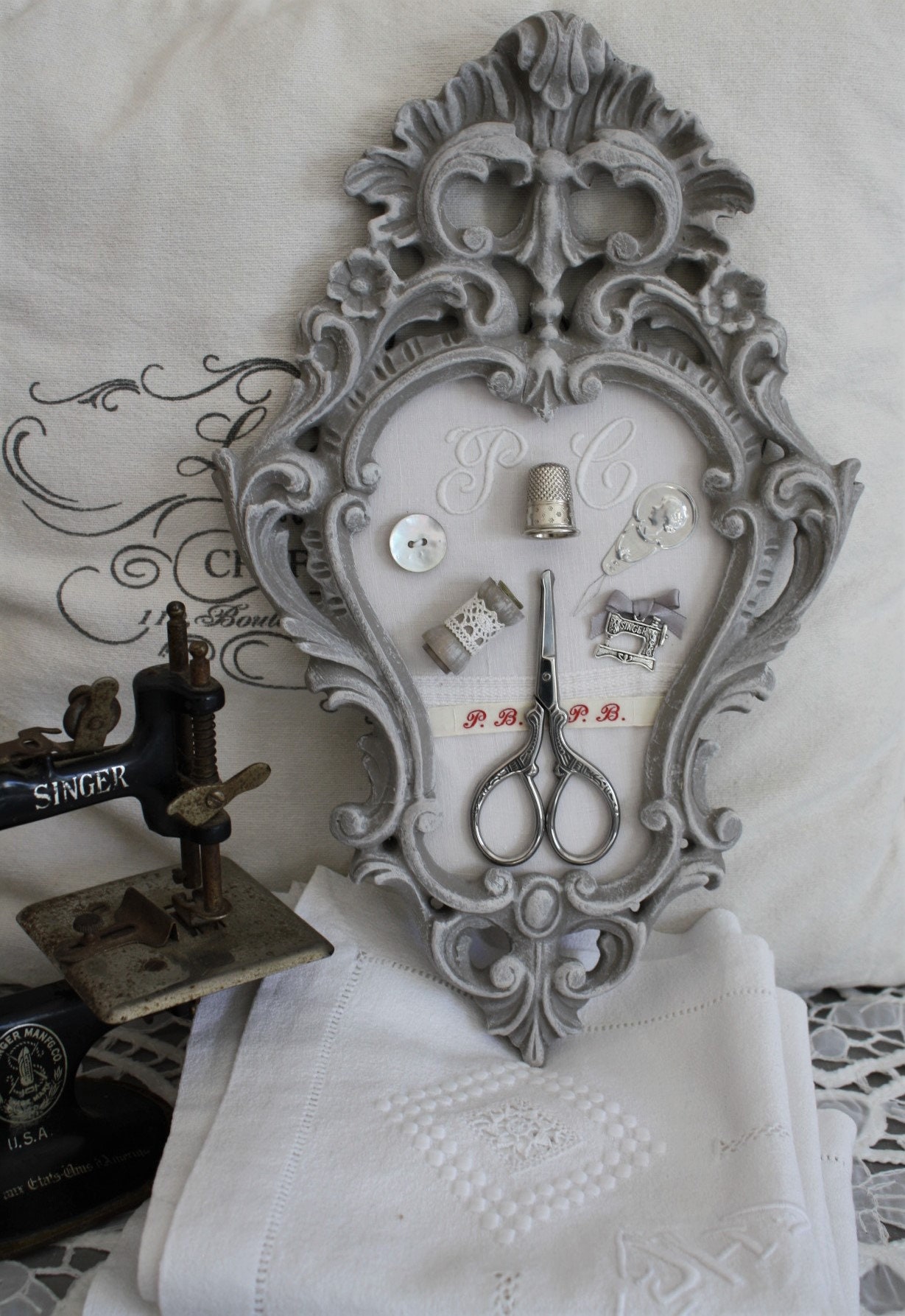 Cadre Baroque , Cadre Thème Couture et Monogramme