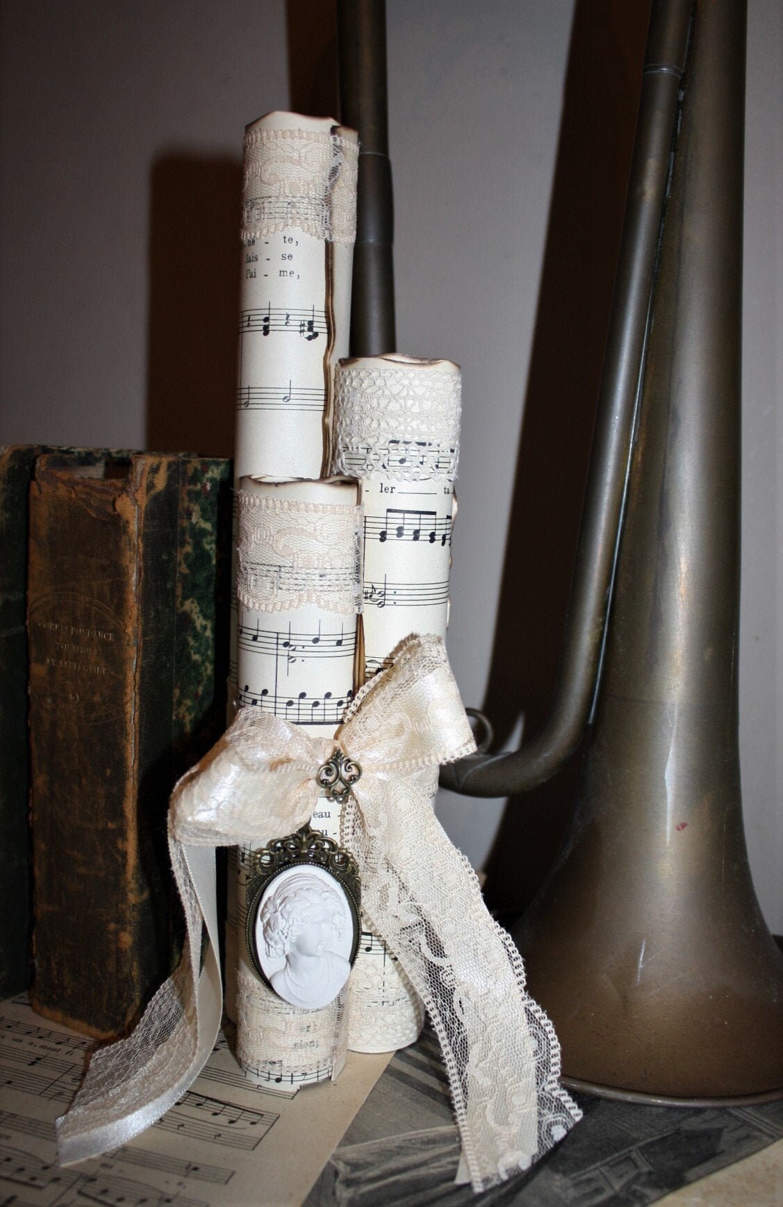 Trio de Partitions , Musicales Shabby Chic