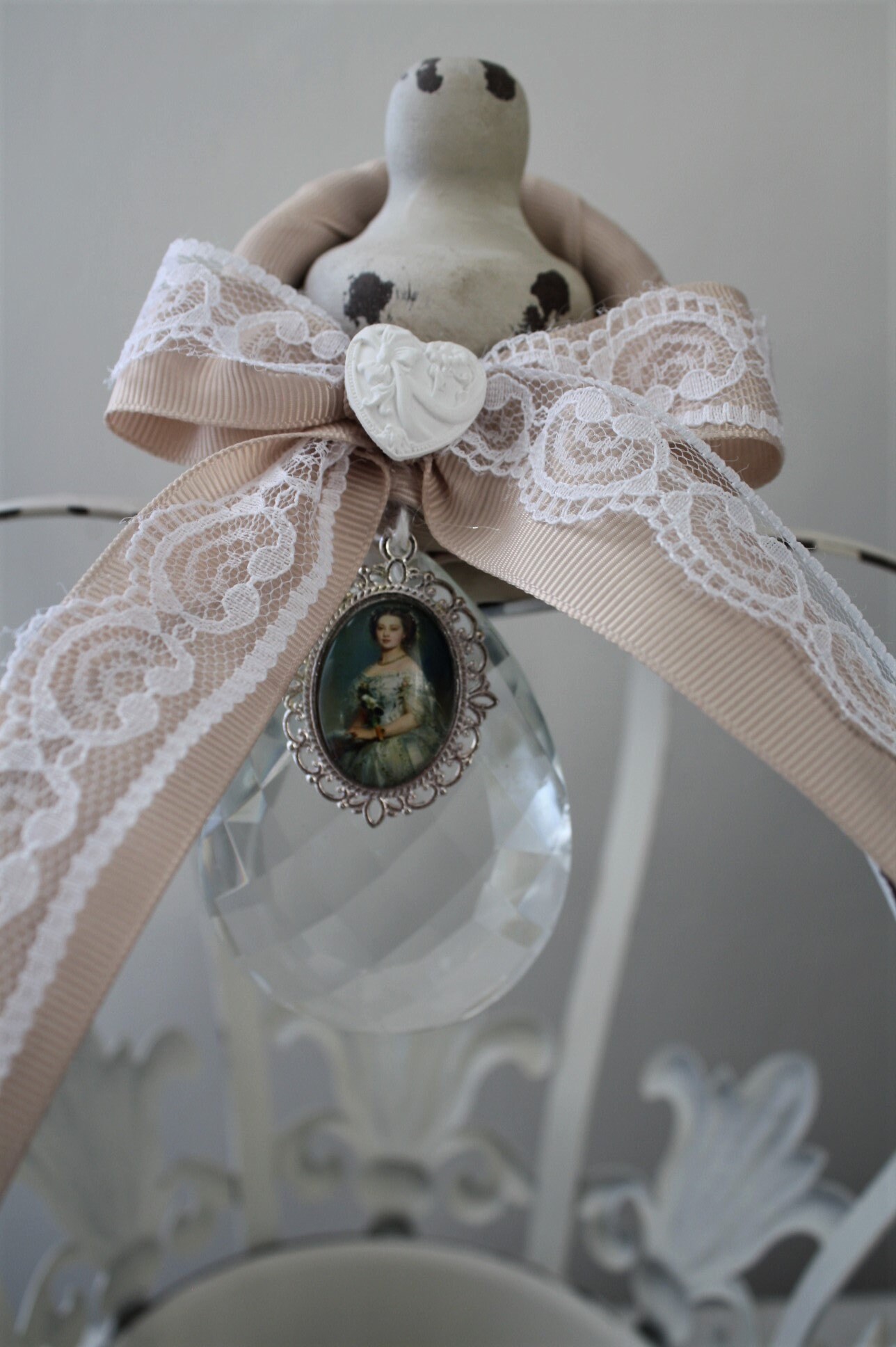 Pampille de Cristal , Suspension Pampille Déco Shabby Chic