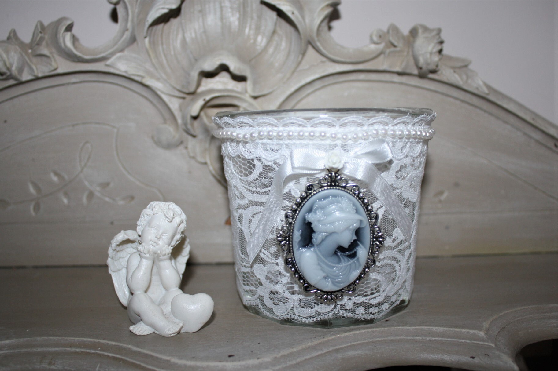 Photophore Shabby , Photophore Verre de Charme