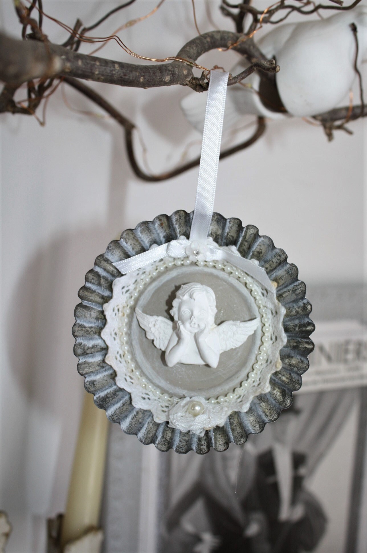 Deco Ange , Suspension Shabby Moule Décoratif