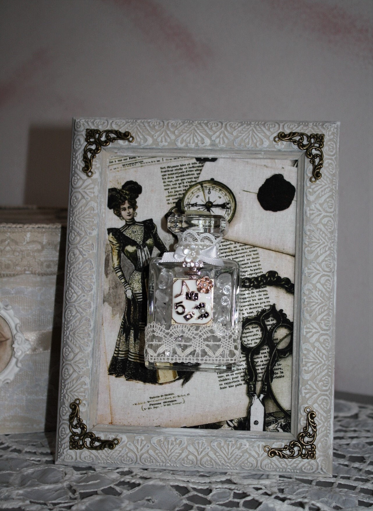 Cadre Thème Parfum , Cadre Décoratif Déco Vintage