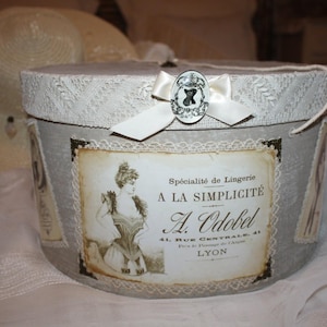 Carton a chapeaux , boite a chapeaux ronde , boite de rangement