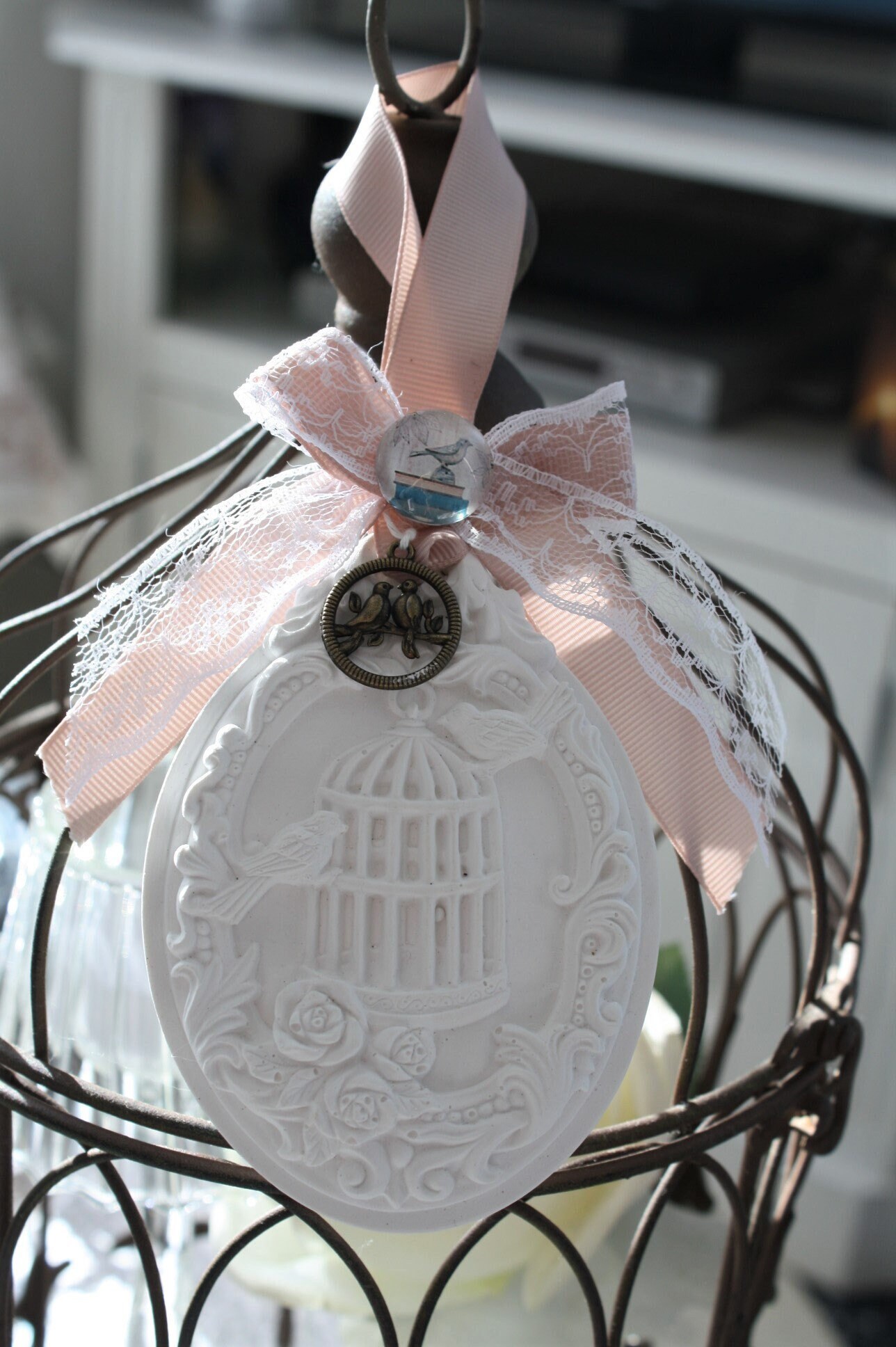 Plâtre Parfumé , Cage Oiseaux Plâtre Senteur ,