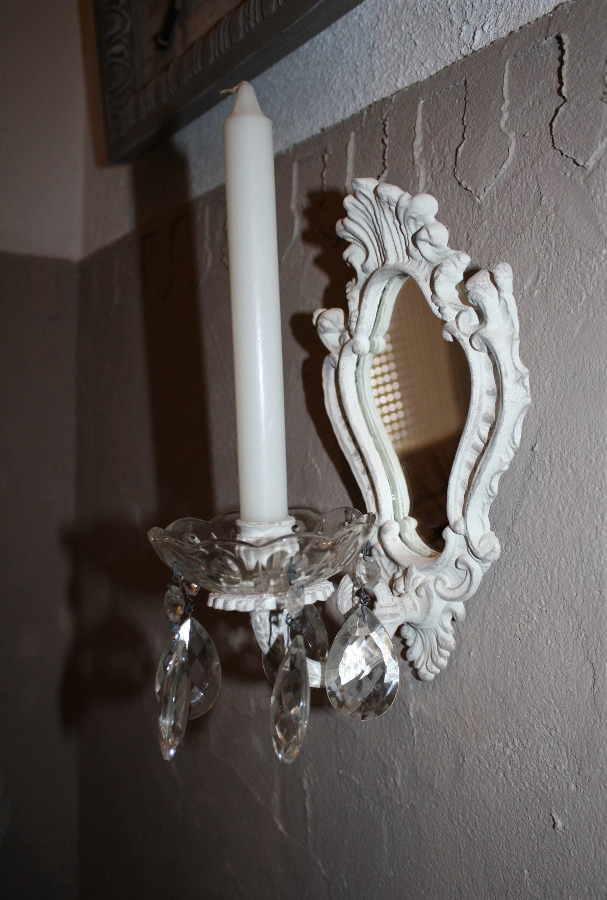 Bougeoir Baroque , Bougeoir Applique et Miroir