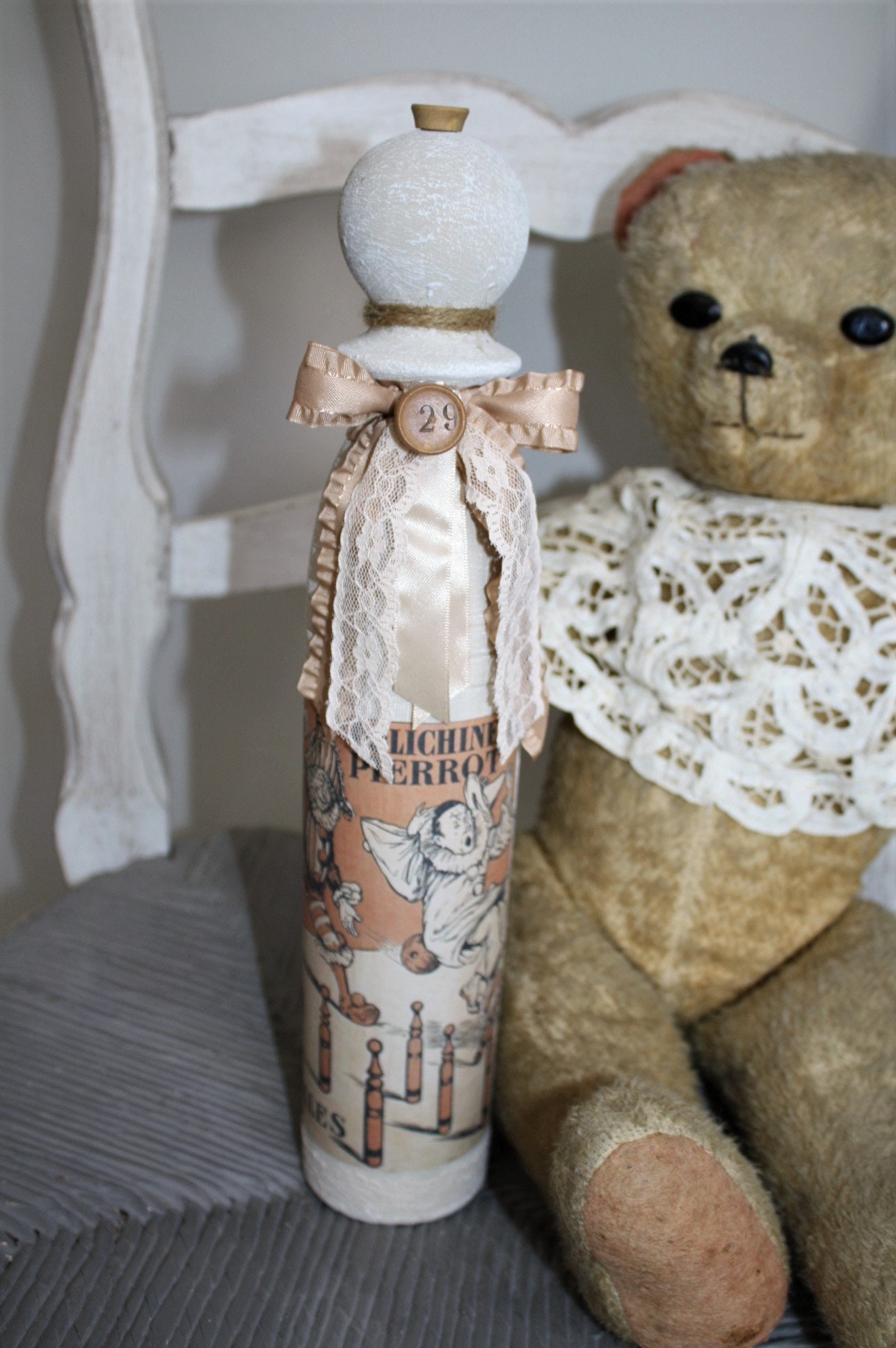 Quille Bois , Quille Shabby Chic Décorative