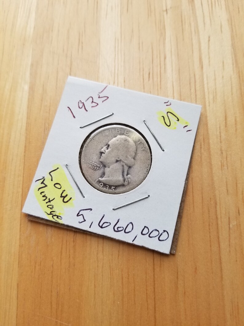 1935 s Silver Washington quarter