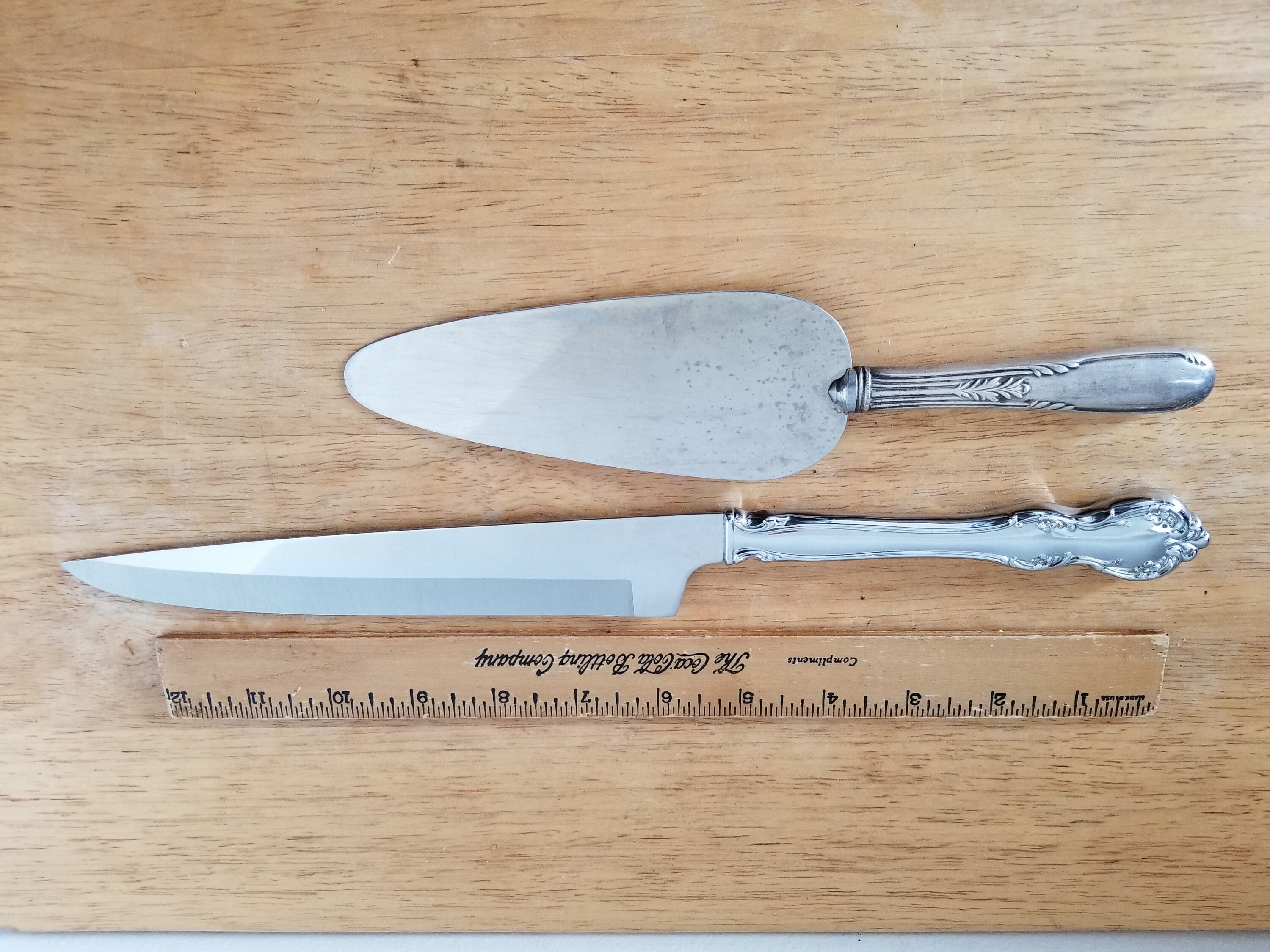 Wedding cake knife and Sterling silver handle spatula Etsy