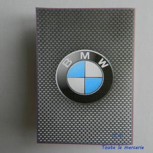 Carte de voeux05. Carte d' Anniversaire, AMOUREUX de BMW. Fait main, artisanal image 2