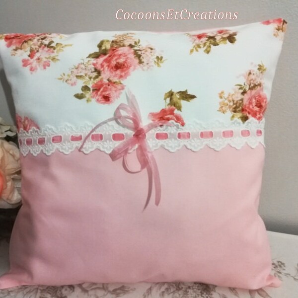 Originale housse de coussin, style shabby chic 01