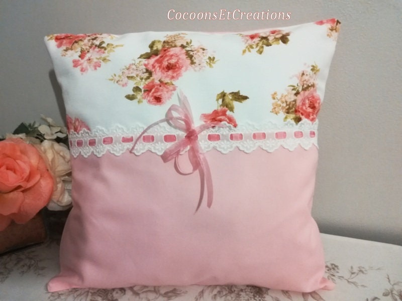 Originale Housse de Coussin, Style Shabby Chic 01