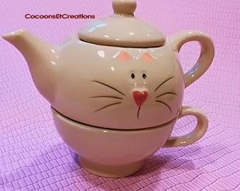 Teekanne; Egoistischer Einzelgänger, Fancy Cat. Für Tee, Schokolade, Heißgetränke