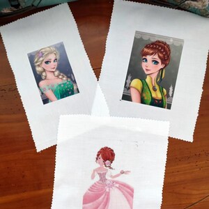 Lot de 3 appliqués sur tissu style 'princesse'