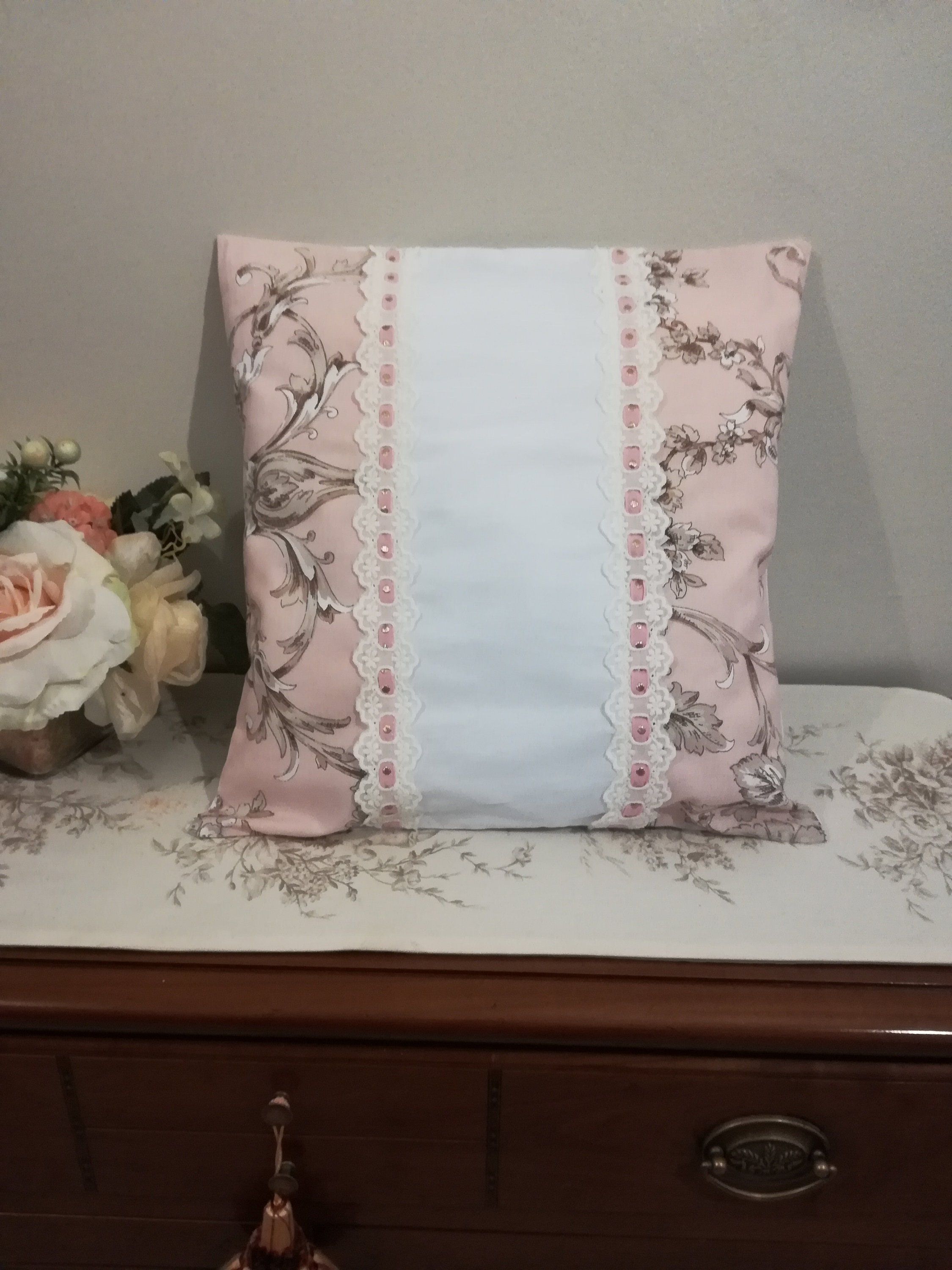 Originale Housse de Coussin, Style Shabby Chic 0311